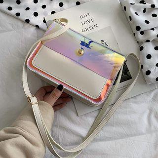 Iridescent Clear Panel Crossbody Bag