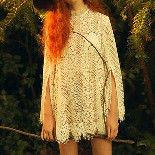 Long-sleeve Lace Embroidered Top