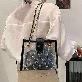 Chain Strap Pvc Crossbody Bag