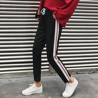 Contrast Trim Harem Pants As Shown In Figure - S