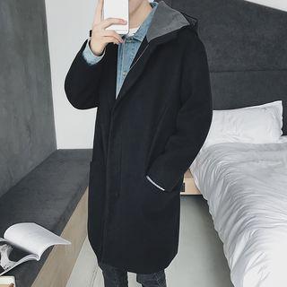 Zip-up Hooded Trench Coat