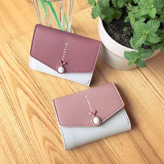 Color Block Faux-leather Wallet