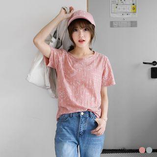 Print Short-sleeve T-shirt Pink - Xl