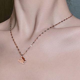 Stainless Steel Butterfly Pendant Necklace 1665 - Necklace - One Size