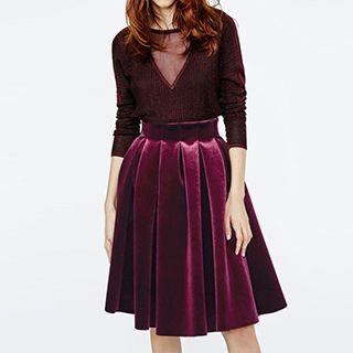 Velvet Ruffle Skirt