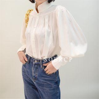 Turtleneck Plain Blouse