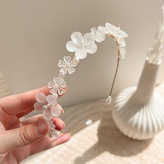 Flower Resin Headband White - One Size