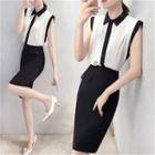 Set: Cap-sleeve Top + Fitted Skirt