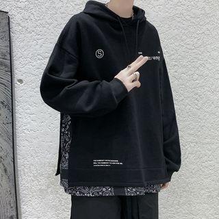 Mock Two Piece Paisley Hoodie