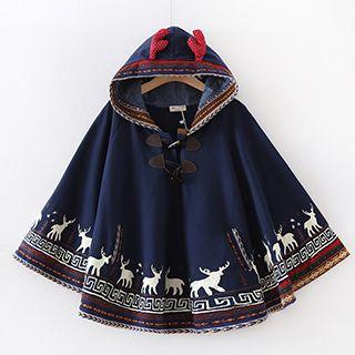 Reindeer Hooded Cape