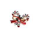 Christmas Stick Glaze Alloy Brooch Red & Green - One Size