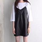 Faux Leather Pinafore Dress