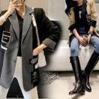 Lettering Paneled Blazer