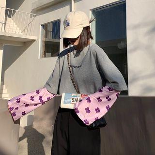 Flower Sun Protection Arm Sleeve Pink - One Size