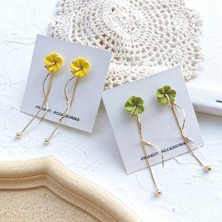 Flower Alloy Swirl Fringed Earring