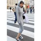 Ribbed Hooded Knit Dress