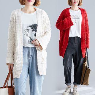 Plain Toggle Knit Cardigan