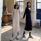 Cable-knit V-neck Dress