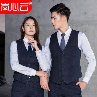 Couple Matching Pinstripe Vest / Dress Pants / Set