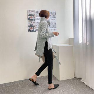 Turtleneck Self-tie Sweater