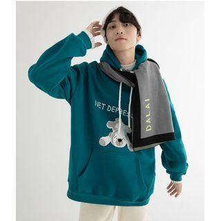 Fleece Bear Drawstring Hoodie