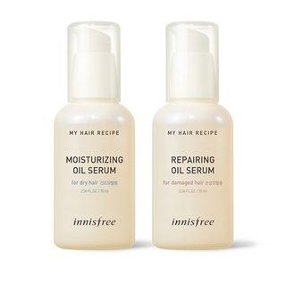 Innisfree - My Hair Recipe Oil Serum (2 Types) 70ml Moisturizing (for Dry Hair)