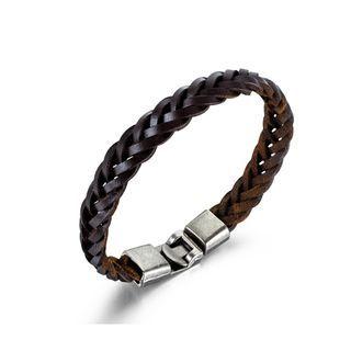 Fashion Elegant Brown Leather Bracelet  - One Size