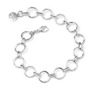 Bling Bling Platinum Plated 925 Sterling Silver Round Ring Bracelet (7)