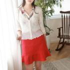 V-neck 3/4-sleeve Light Cardigan