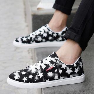 Star Print Canvas Sneakers