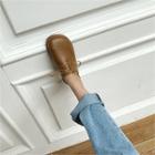 Round-toe Lace-up Loafers