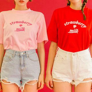 Strawberry Milk Lettering T-shirt