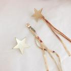 925 Silver Star Dangle Earring Gold - One Size