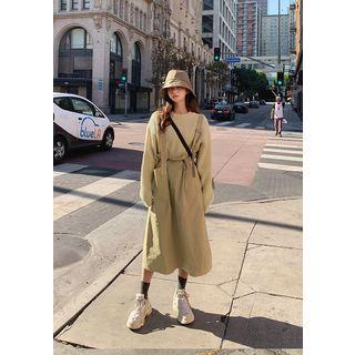Drawcord Long Suspender Dress
