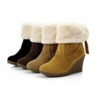 Wedge Fleece-lined Short Boots
