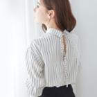 Pinstriped Shirt 01 - White - One Size