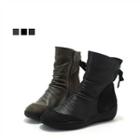Genuine Leather Faux-fur Lined Ankle Boots