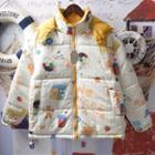Printed Padded Jacket Off-white - One Size