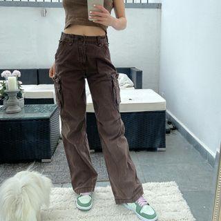 High Waist Straight Leg Cargo Pants