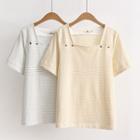 Square Neck Short-sleeve T-shirt