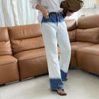 Gradient Wash Wide-leg Jeans