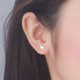 925 Sterling Silver Lightning Earring 1 Pair - As Shown In Figure - One Size