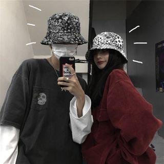 Two Tone Patterned Bucket Hat
