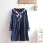 Short-sleeve Sailor A-line Dress