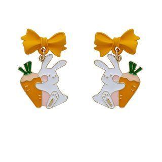 Rabbit Carrot Alloy Dangle Earring