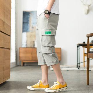 Drawstring Cargo Cropped Pants