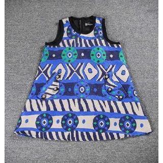 Print Sleeveless A-line Dress