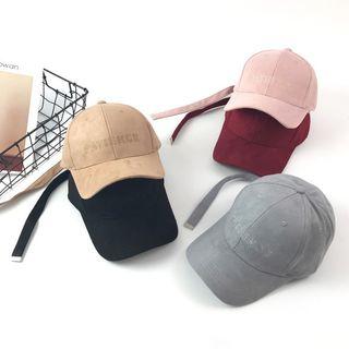 Long Strap Faux Suede Baseball Cap