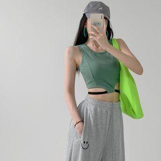 Details Patchwork Crop Tank Top In 6 Colors