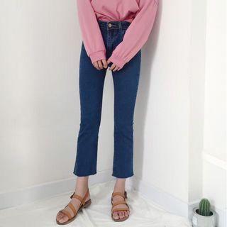 Boot Cut Cropped Jeans